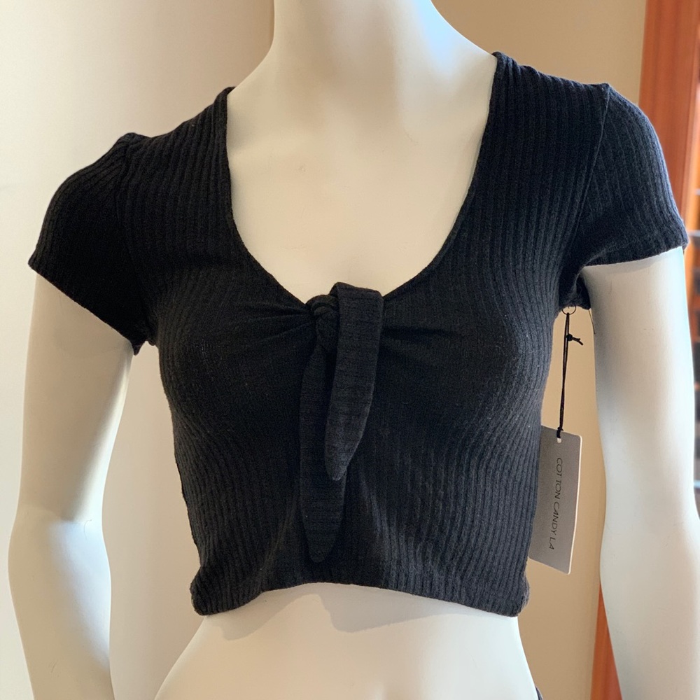 Cotton Candy LA Knotted Crop Top